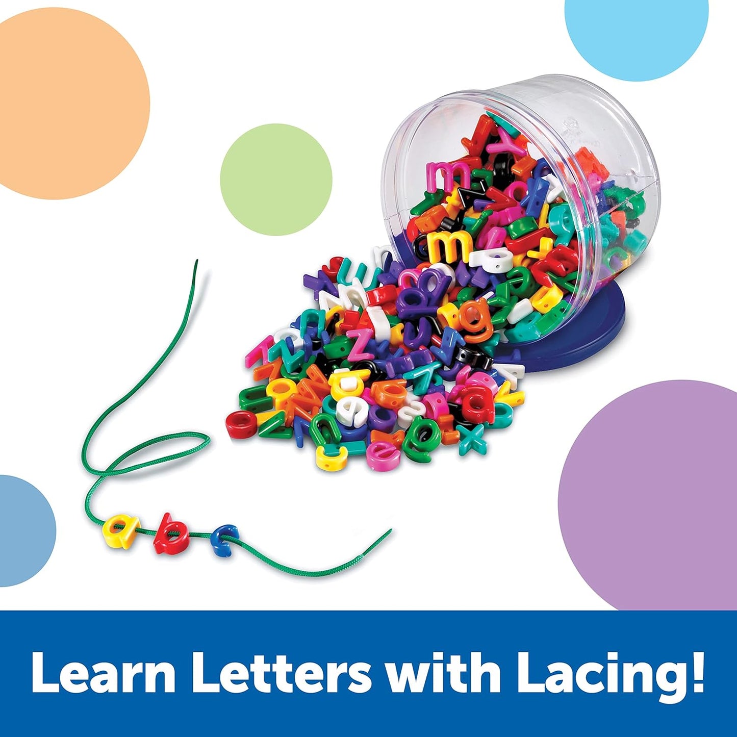 Learning Resources Beads and Patterns Card Set, Lacing Beads, 130 Pieces Ages 3+