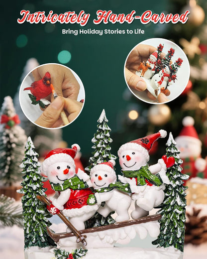 Extra Large Christmas Snow Globes Christmas Lantern, 12.99" Musical Snow Globe with 8 Songs, Santa Snowglobe for Kids Adults, 6H Timer Dual Power, Lighted Christmas Decorations Indoor Gifts