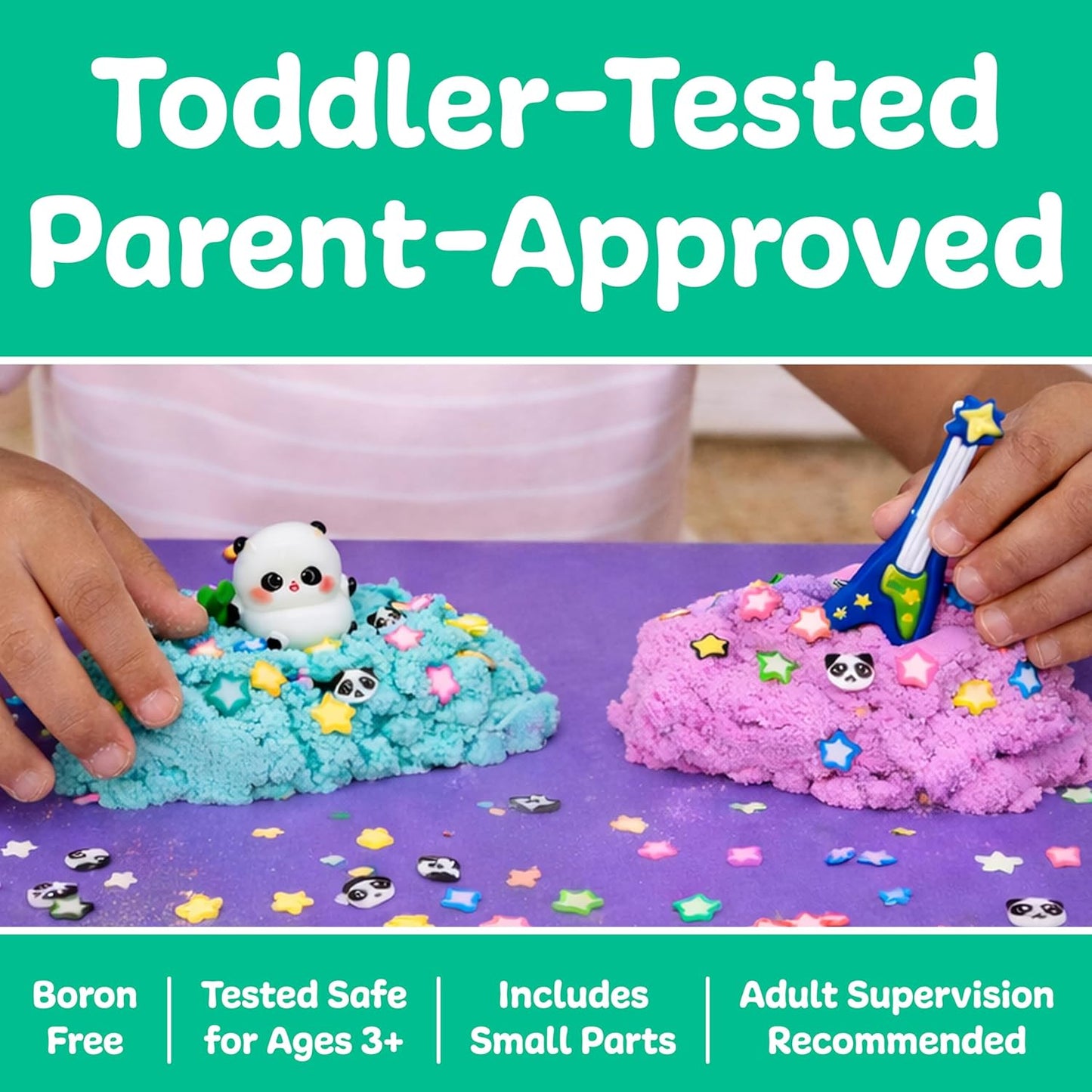 Creativity for Kids Sensory Minis Panda Kit | Cloud Clay Sensory Toy for Toddlers | Squish, Scoop & Discover Panda Surprise Pieces | Mess-Free, Screen-Free Travel Activity for Kids (Ages 3+)