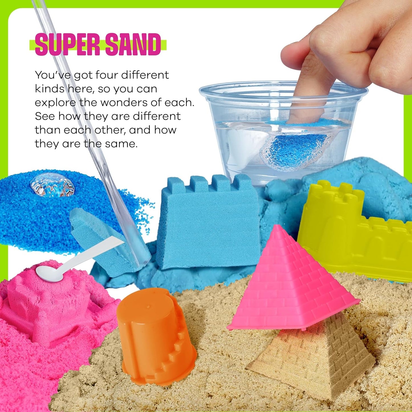 Dan&Darci Slime, Putty & Sand Sensory Science Kit - Slimes for Kids Age 8-10 8-12 - Play Sands Kits for Boys & Girls - 8 9 10 Year Old Boy Gifts - Christmas Birthday Gift - STEM Toys