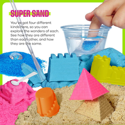Dan&Darci Slime, Putty & Sand Sensory Science Kit - Slimes for Kids Age 8-10 8-12 - Play Sands Kits for Boys & Girls - 8 9 10 Year Old Boy Gifts - Christmas Birthday Gift - STEM Toys