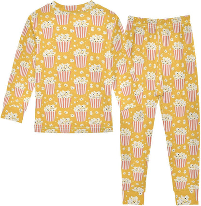 ALAZA Shark Starfish Palm Tree 2 Piece Pajama Set Long Sleeve Top and Pants Sleepwear Unisex - Colors B