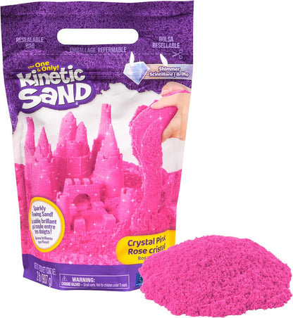 Kinetic Sand, Twinkly Teal 2lb Bag of All-Natural Shimmering Play Sand for Squishing, Mixing and Molding, Sensory Toys for Kids Ages 3 and up