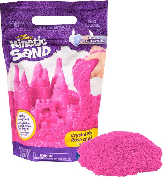 Kinetic Sand, Twinkly Teal 2lb Bag of All-Natural Shimmering Play Sand for Squishing, Mixing and Molding, Sensory Toys for Kids Ages 3 and up