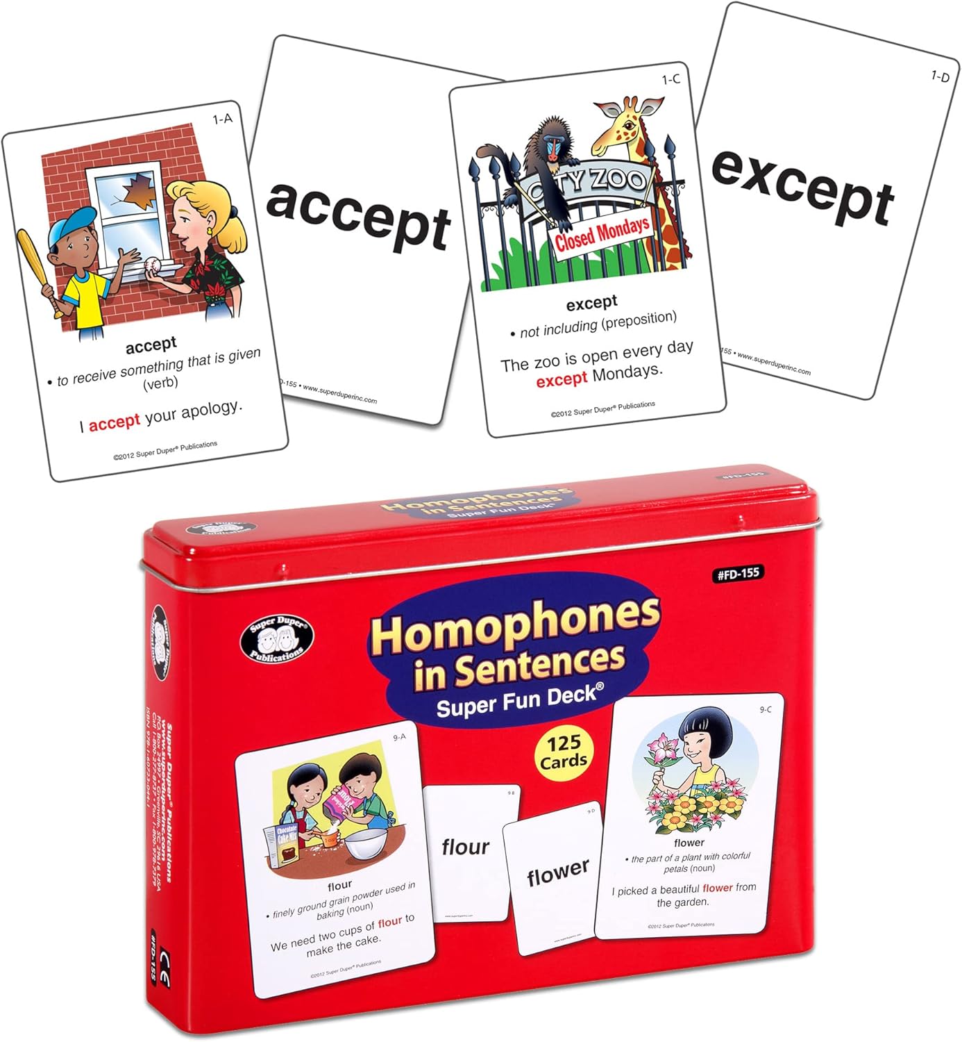 Super Duper Publications | Homophones in Sentences Flash Cards Fun Deck | Educational Learning Resource for Children