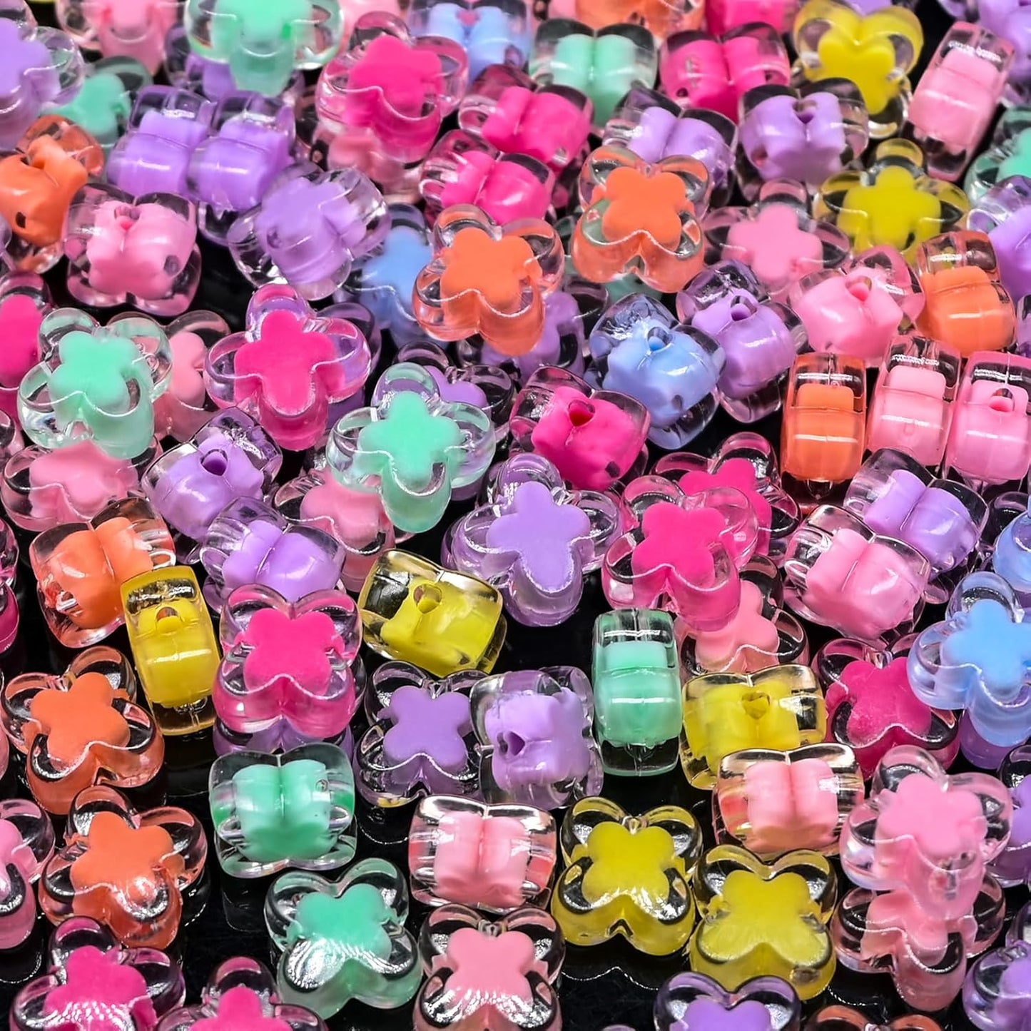 200g+ Candy Bulk Assorted Cute Kandi Beads for Jewelry Making, Bracelet Making Kit, Craft Supplies Charm Beads(Mixed II)