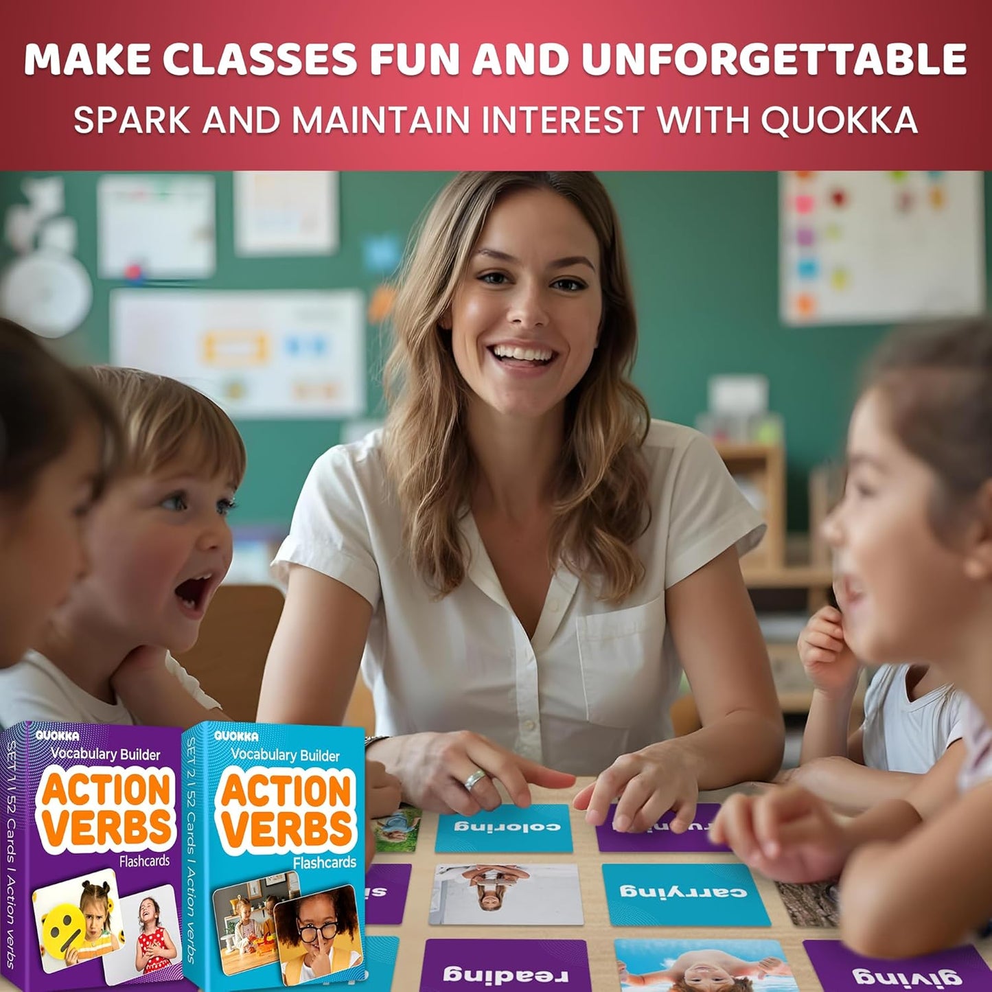 QUOKKA 104 Noun Flash Cards Set – Kids and Adults Vocabulary Builder for ABA Therapy, Early Childhood Education, and ESL Teaching – Picture Cards for Speech Therapy and Vocabulary Building Activities