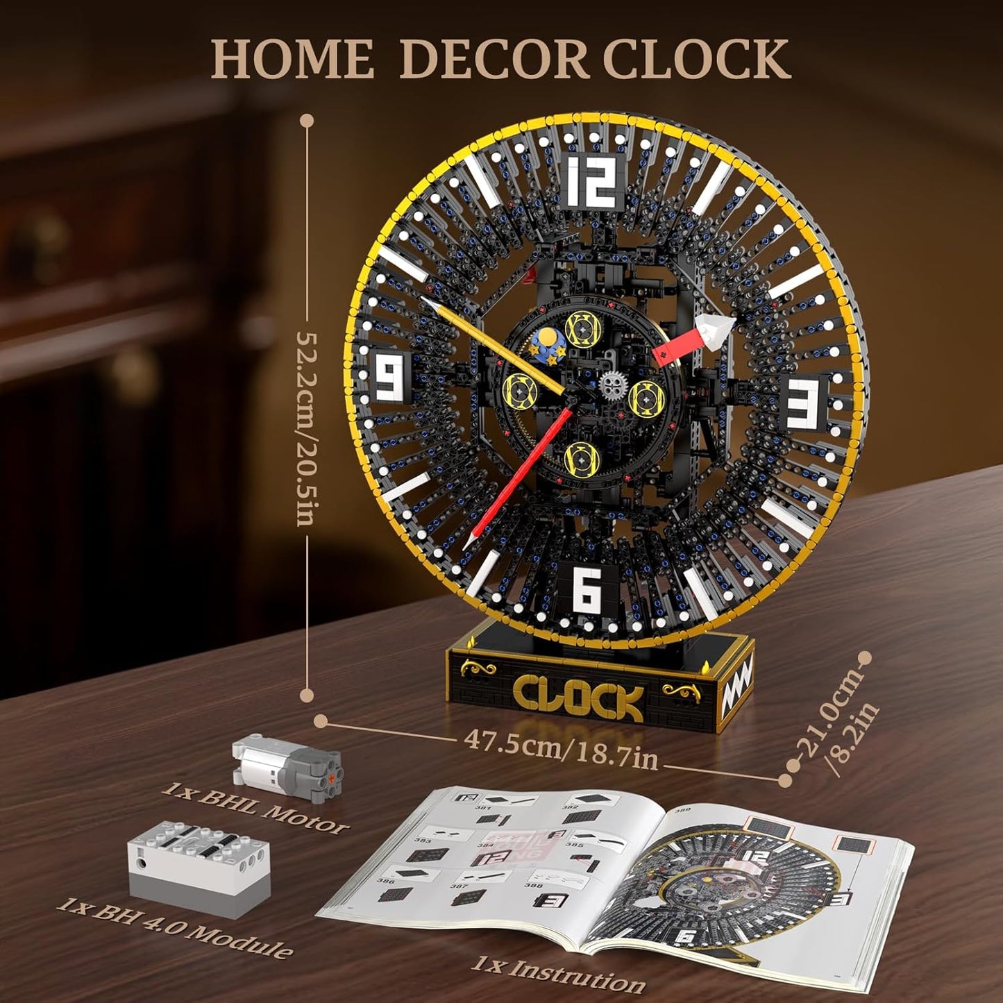 Mould King Cyberpunk Grand Clock Building Set 10160, 3675+ PCS Motorized DIY Clock Model with Mechanical Gears, APP Control & Real-Time Display, Advanced Engineering Toy for Adults & Teens 14+