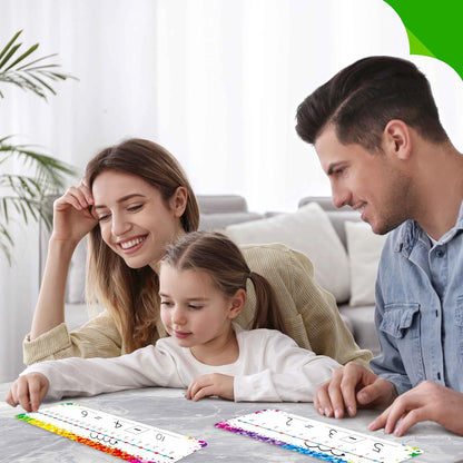 8 Packs Magnetic Number Line Boards, Dry Erase Writable and Erasable Math Board Addition & Subtraction White Board Magnets for Kids, Students, Classroom and Home (Each Measures 12” x 3.5”)