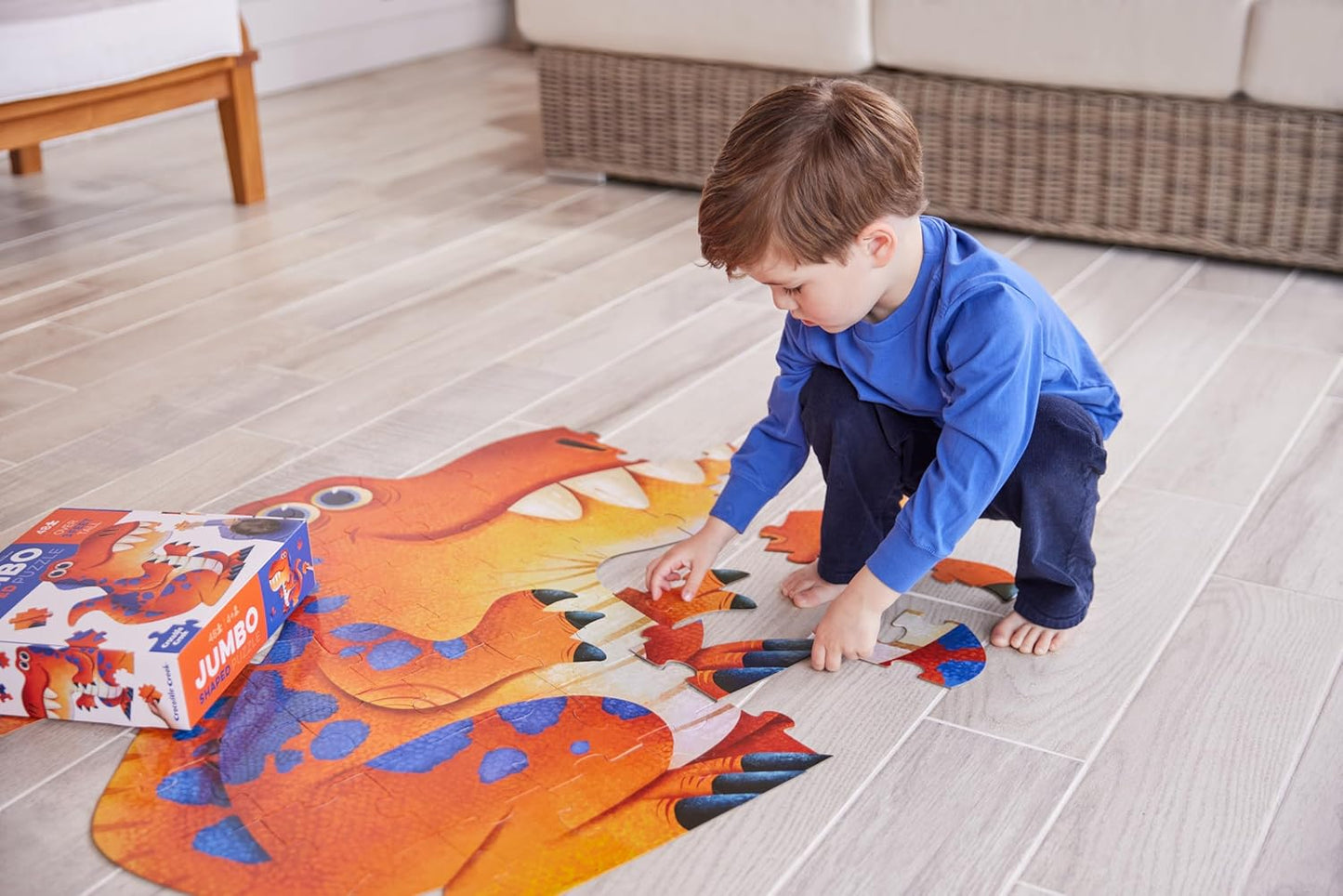 Crocodile Creek Above + Below 48-Piece Jigsaw Floor Puzzle - Fun Floor Puzzles for Kids Ages 4-8, Jumbo Unicorn