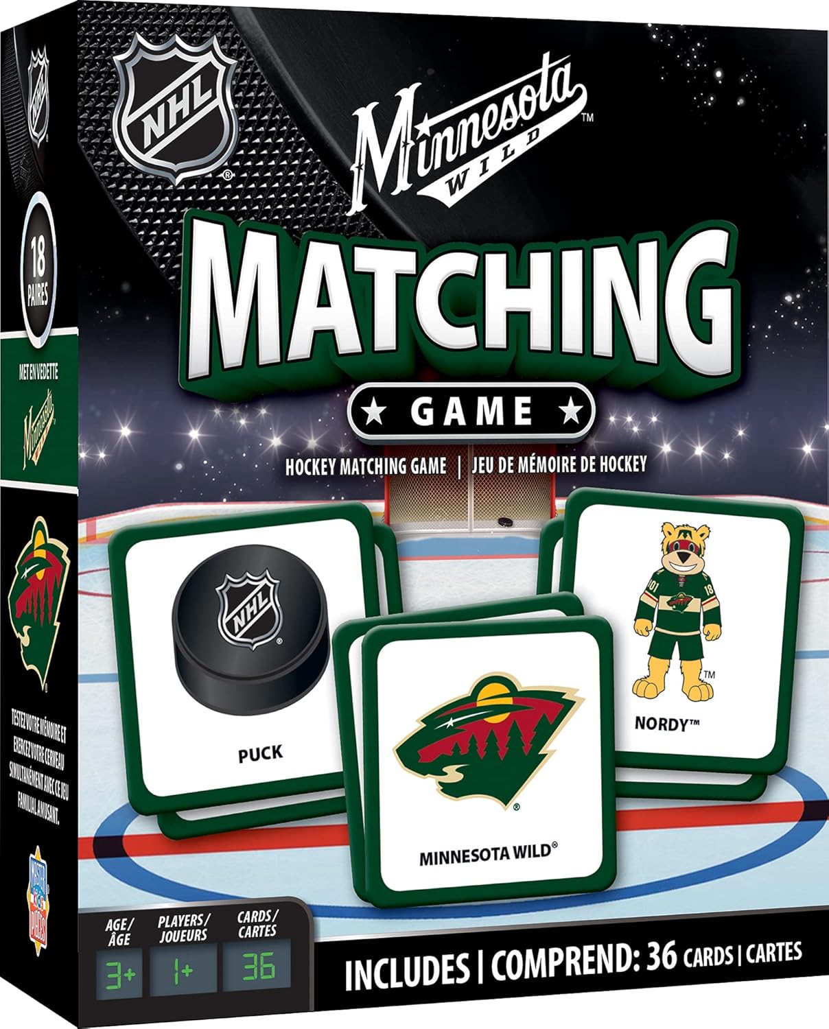 MasterPieces NHL Chicago Blackhawks Matching Game, For Ages 3+ - Fun Family Entertainment for Kids and Adults - Educational, Engaging, and Perfect for Game Night, Interactive Classroom Activities