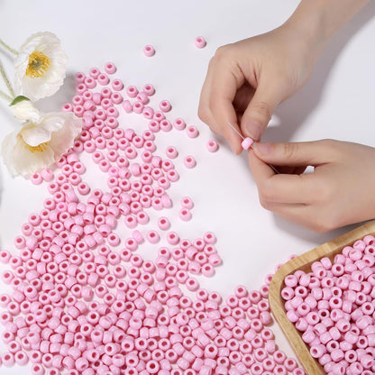 Red Pony Beads 1000Pcs 9mm Pony Beads Bulk Red Perler Beads for Friendship Bracelets Kandi Beads Hair Beads for Braids Beads for Crafts