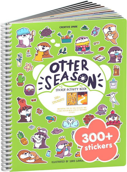 Animals Habitat 500+ Kids Sticker Book by Cupkin Toddler Airplane Travel Activity Coloring and Sticker Book, Road Trip Essentials, 12 Coloring Pages + 12 Scenes for Ages 2–8 Years - Colors A