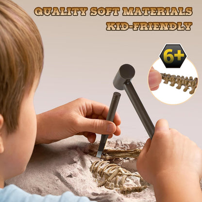 VIBIRIT Dig Up Dinosaurs Skeleton Set,Dinosaur Digging Fossil Kit Model Toys,Excavation Kits for kids5-12year,Educational Realistic Toys for Kids,Boys,Girls