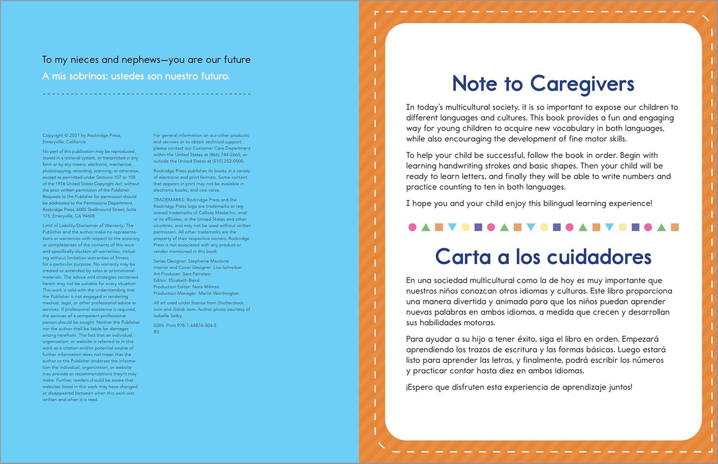 My First Bilingual Learn-to-Write Workbook: English-Spanish Bilingual Practice for Kids: Line Tracing, Letters, Numbers, and More! (My First Preschool Skills Workbooks)
