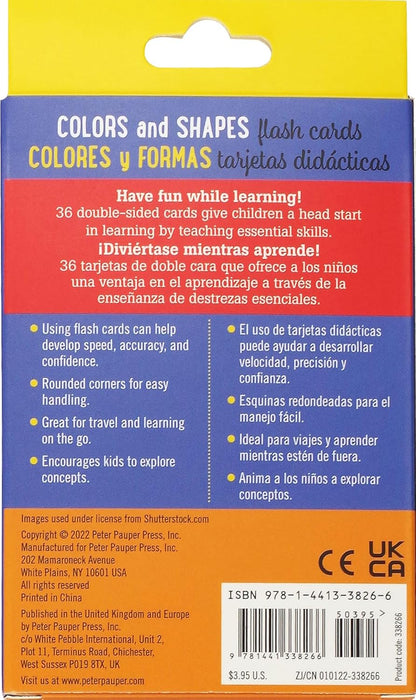 Bilingual Flash Cards - Colors & Shapes (English and Spanish Edition)