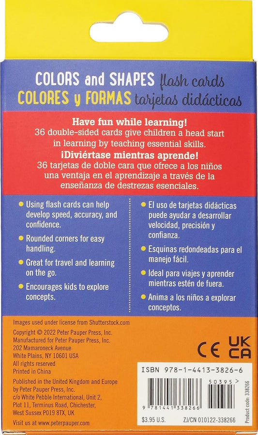 Bilingual Flash Cards - Colors & Shapes (English and Spanish Edition)