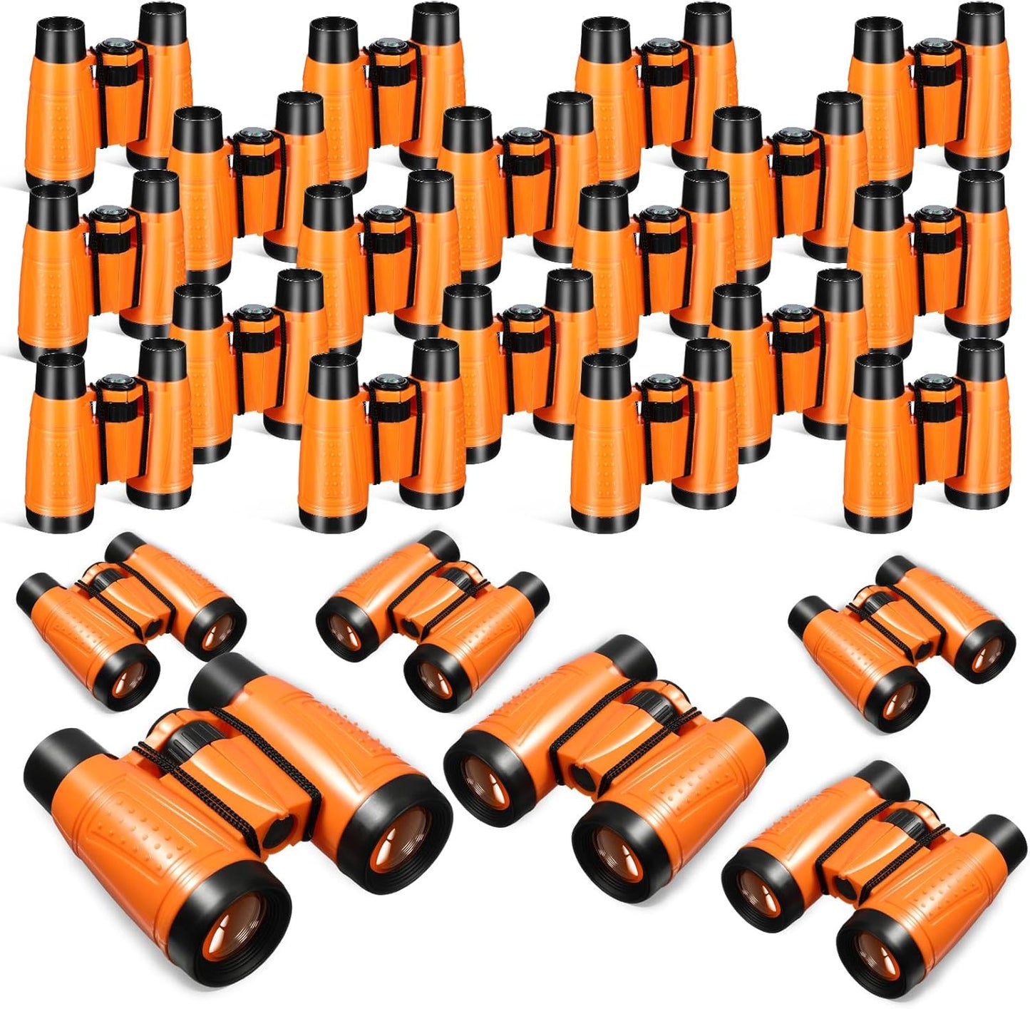 Libima 24 Pcs Binoculars Bulk Educational Compact Binoculars with Neck String Telescope for Learning Bird Watching Camping Hiking Travel Safaris Birthday Gifts(Green)