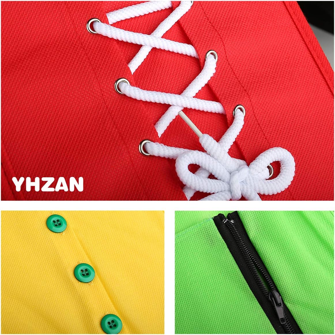 YHZAN Learn to Tie Your Shoes Dressing Board Montessori Mobile Sensory Board Travel Therapist Life Skills Development Toy - Zip,Button,Snap,Buckle,Lace & Tie for Preschool Toddler 2-8 Years Old