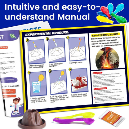 150+ Science Kits for Kids, STEM Activities Educational Science Experiments Gifts with Chemistry Set, Erupting Volcano and Growing Crystal Boys Gilrs Age 4+
