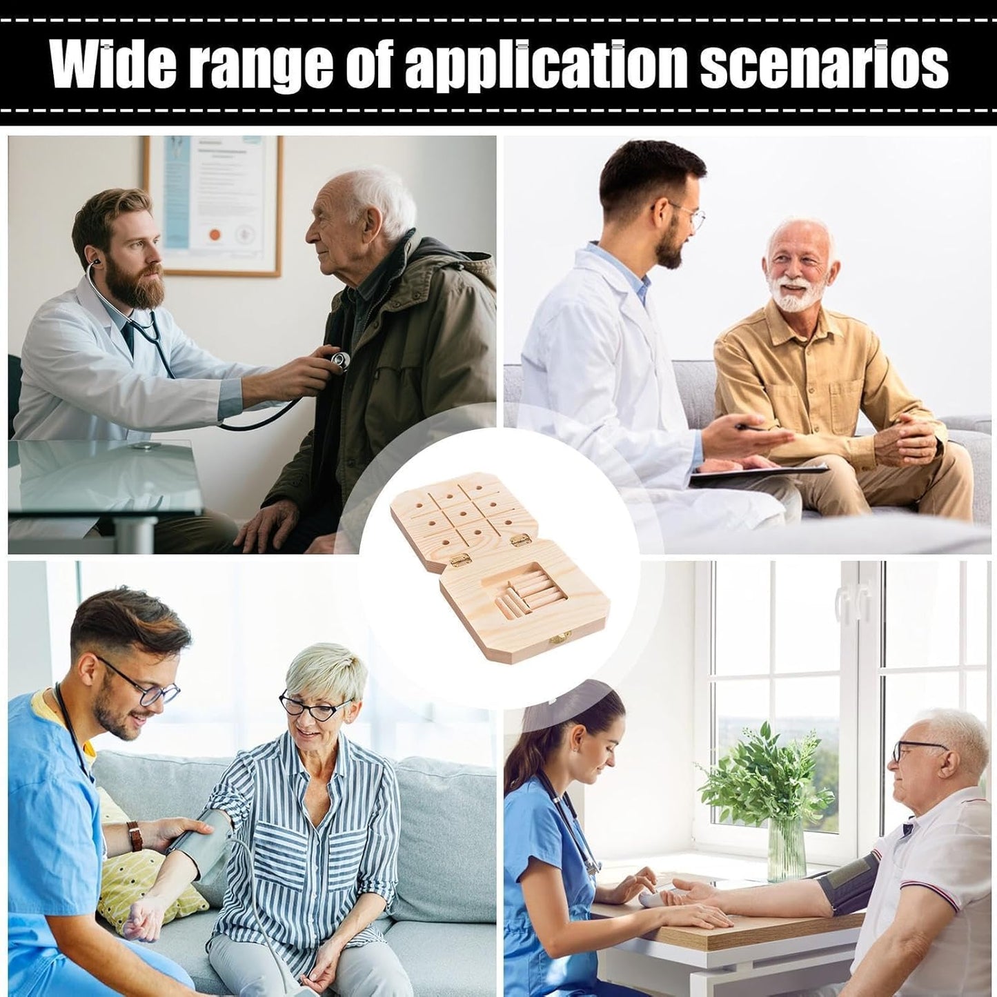 Wooden Pegboard Toy - 9 Hole Reaction Speed Board, 6.69x6.69x1.57 Inches Sensory Wood Game, Portable Cognitive Skill Development Multipurpose Usage Activity Tool | Elderly Adults Women Men Family