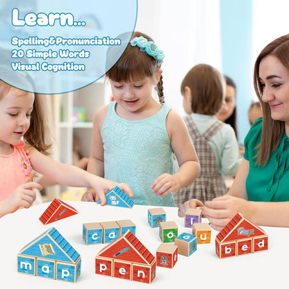 Edulok CVC Word Games, Phonics Game for Kids, Spelling Games, Preschool Learning Activities, Building Blocks for Toddlers, Learn to Read, English Learning Tools, Kindergarten Classroom Must Haves