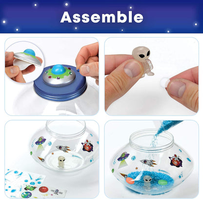 Creativity for Kids Crystal Space Terrarium Kit - Crystal Growing Kit for Kids - DIY STEM Science Kit for Boys and Girls (Ages 6+)