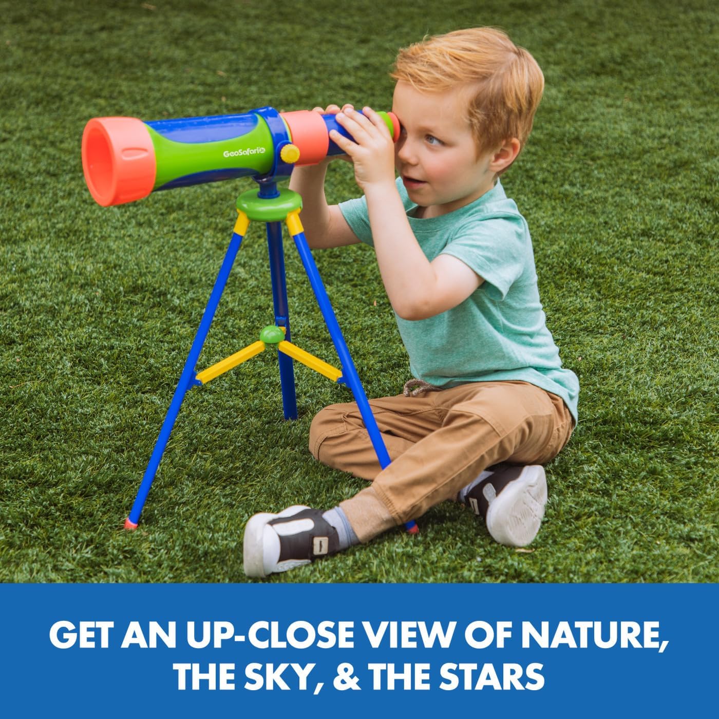 Educational Insights GeoSafari My First Telescope - Mini Telescope for Kids, Toddler Space Toy, Outdoor Exploration Toys, Beginner STEM Telescopes for Kids, Science Gifts for Boys & Girls Ages 4+
