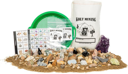 Activity Dig Kit - Adult Geology & Mineralogy Set - Includes Real Fossils, Arrowheads, Shark Teeth, Crystals, Rocks & Gemstones