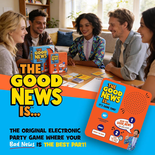 ALL THINGS EQUAL The Good News is Board Game, Electronic Family Party Game for Kids & Adults, Funny Fill-in-the-Blank Activity, Conversation Starter Card Set for Family Night, Teen and Adult Parties