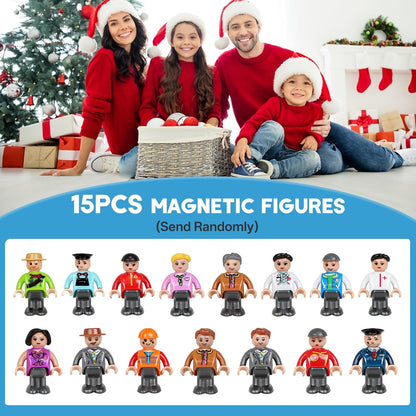 100pcs Magnetic Tiles Magnetic Building Blocks for Toddlers 3 4 5 6 7 Year Old Boys Girls Educational Magnet Blocks Christmas Birthday Gift Toys for Kids Ages 4-8 Sensory Toys 1-3