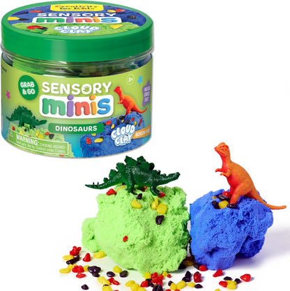 Creativity for Kids Sensory Minis Construction Kit | Cloud Clay Sensory Toy with Excavator for Kids | Spring Crafts that are Mess-Free, Screen-Free Travel Toy (Ages 3+)