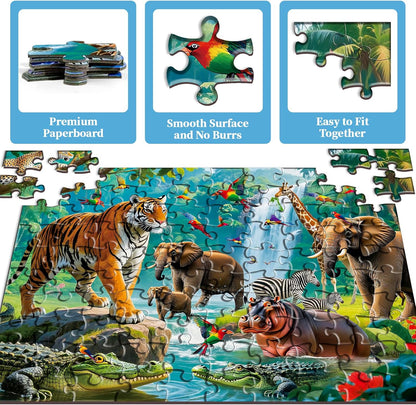 Sitodier Nativity Scene Puzzles for Kids Age 3-5 and 4-6, 48pcs Nativity Large Floor Jigsaw Puzzle Educational Toys Easter Birthday Gift for Toddlers Boys Girls Ages 3 4 5 6 Years Old