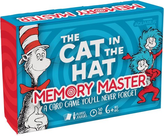 Aquarius Cat in The Hat Memory Master Card Game - Fun Family Party Game for Kids, Teens & Adults - Entertaining Game Night Gift - Officially Licensed Dr. Seuss Merchandise