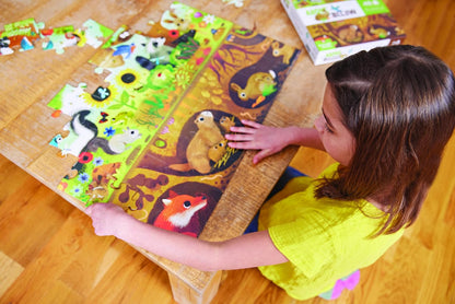 Crocodile Creek 50-Piece Jigsaw Puzzle - Fun Table or Floor Puzzles for Kids Ages 4-6 and Up - Includes Heavy-Duty Shaped Box for Storage - Shark Reef - 12" x 8" Finished