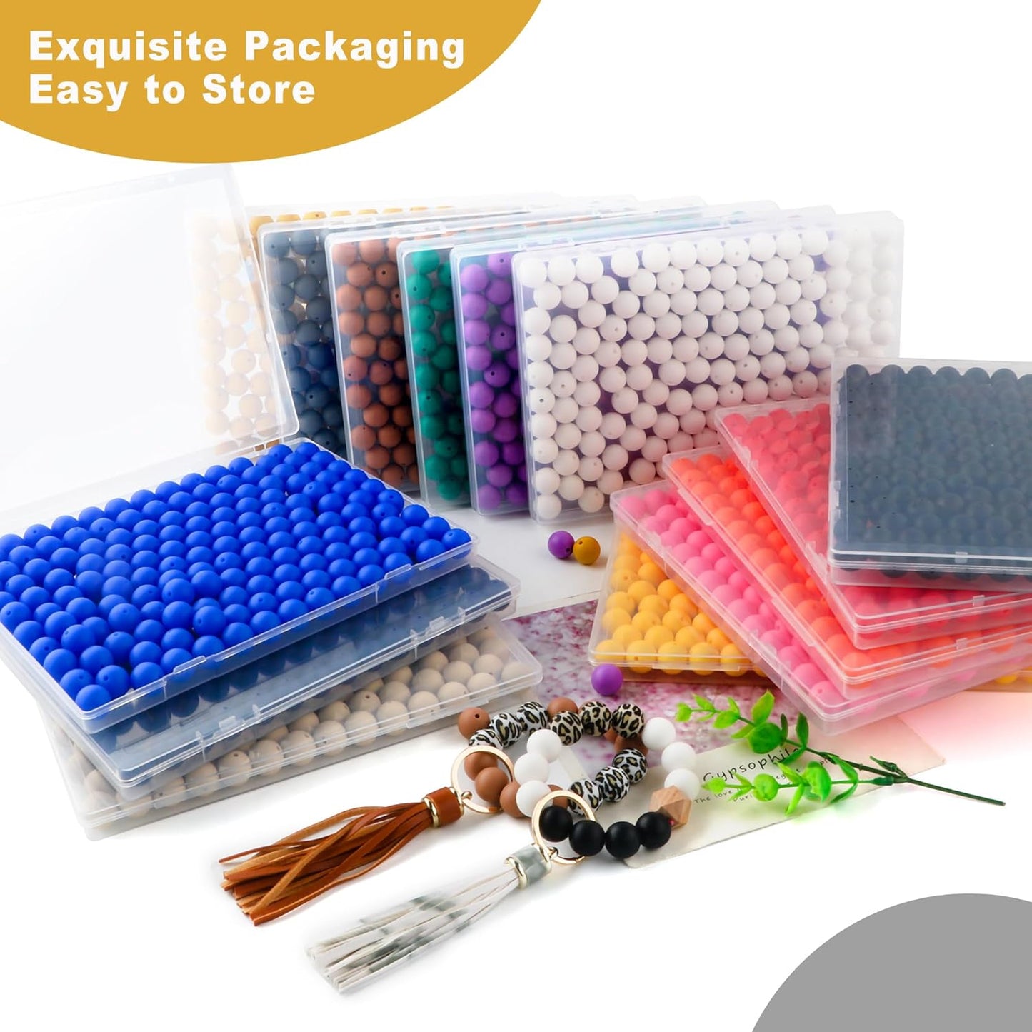 65Pcs 19mm Silicone Beads for Keychain Making Bracelet Necklace, Bulk Round Silicone Beads for Pens（Christmas Green） - Colors A