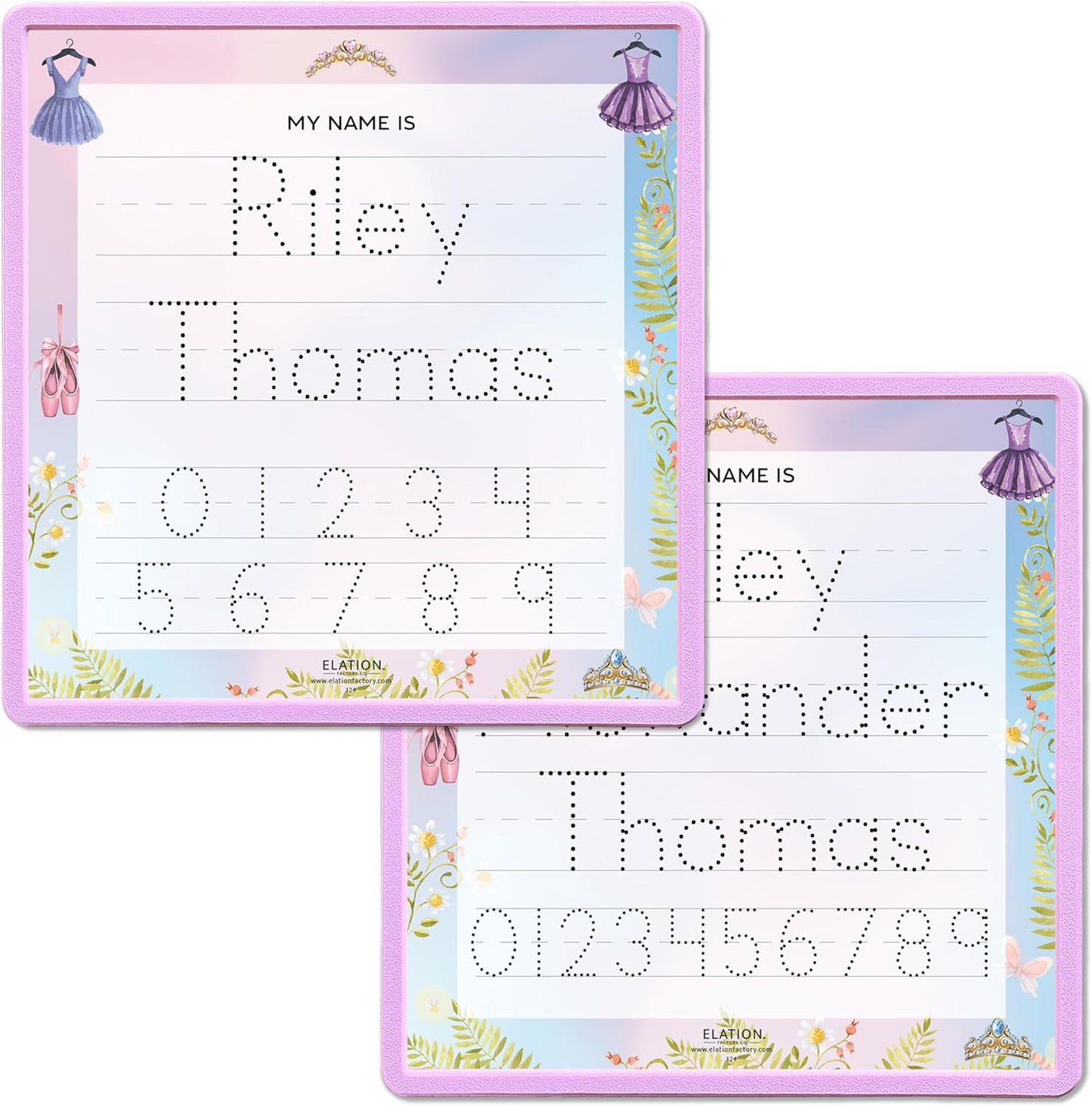 Kid's Name Tracing Board | Dry Erase Letter Tracing | Reusable Writing Practice Board | Personalized | Ballet Theme