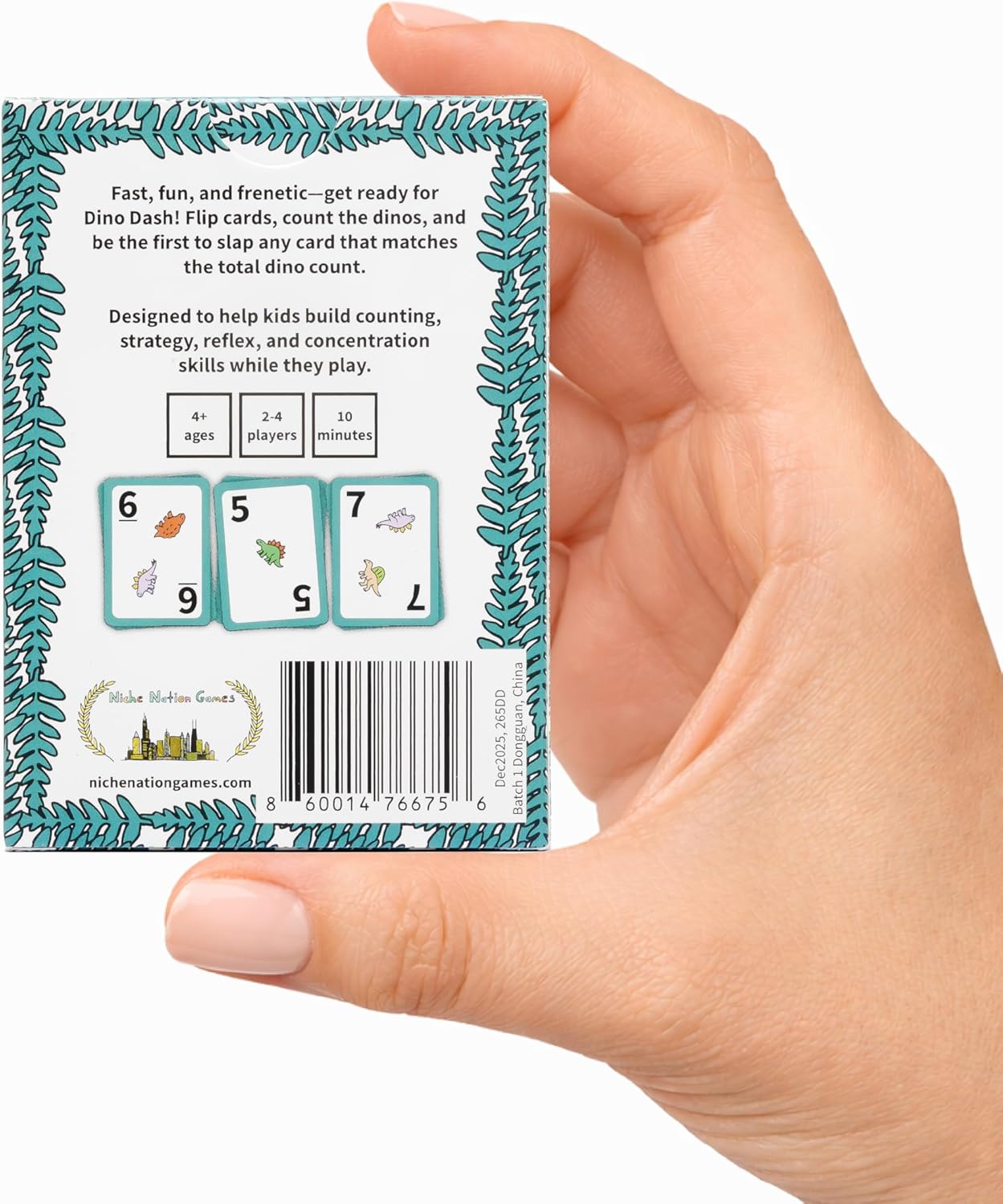 Niche Nation Games Bug Bash Card Game- Award-Winning Kids Brain Game for Ages 7-12 - Quick-Counting Bug-Slapping Game Fast, Fun, and Frenetic - Smart Card Game for Kids 7-12 and 2-4 Players