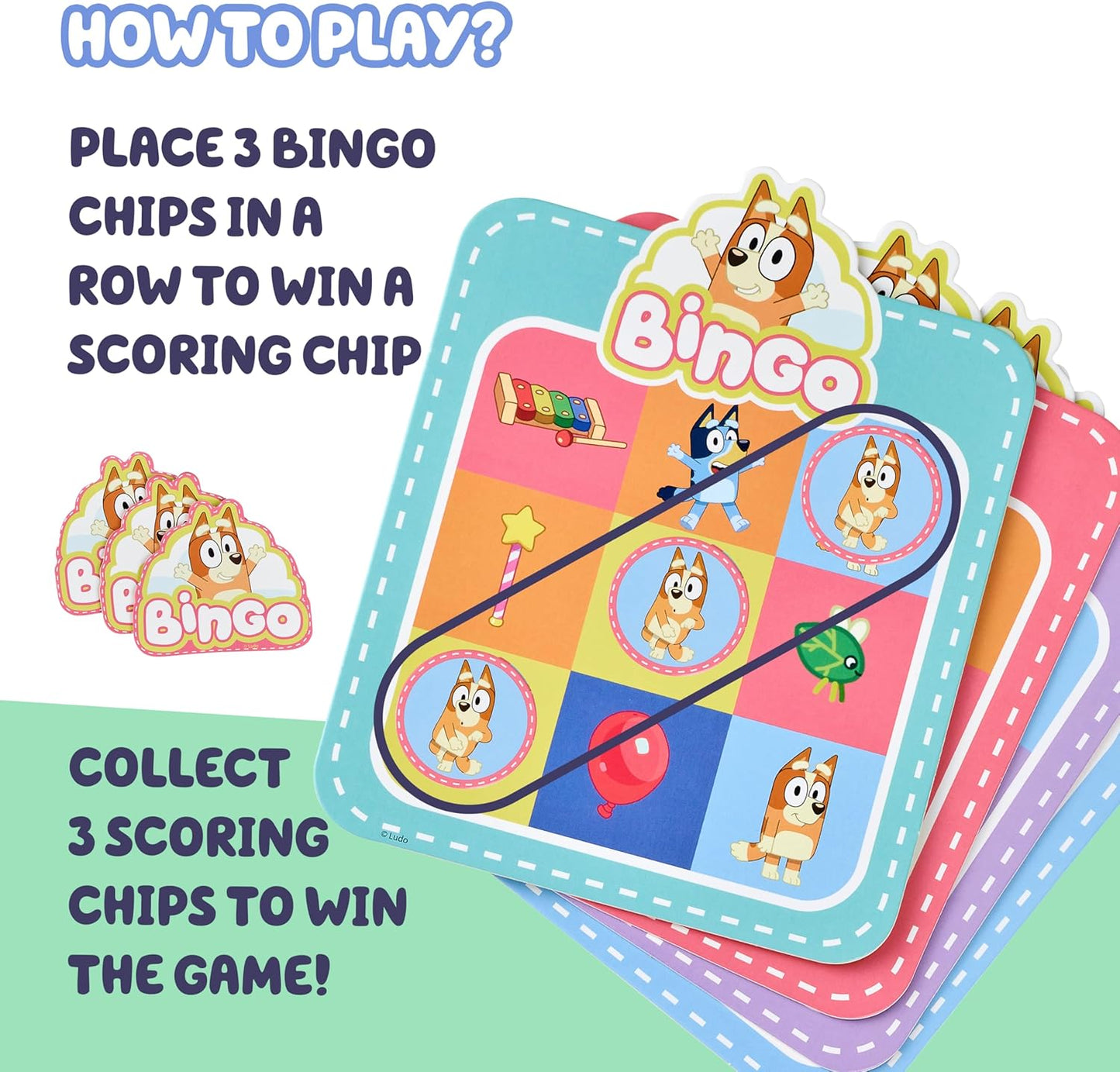 Bluey 5-in-1 Card Game Set, Jumbo-Sized 53-Deck Toddler Game, Multi-Color Interactive Play Card Games for Kids of Ages 3+
