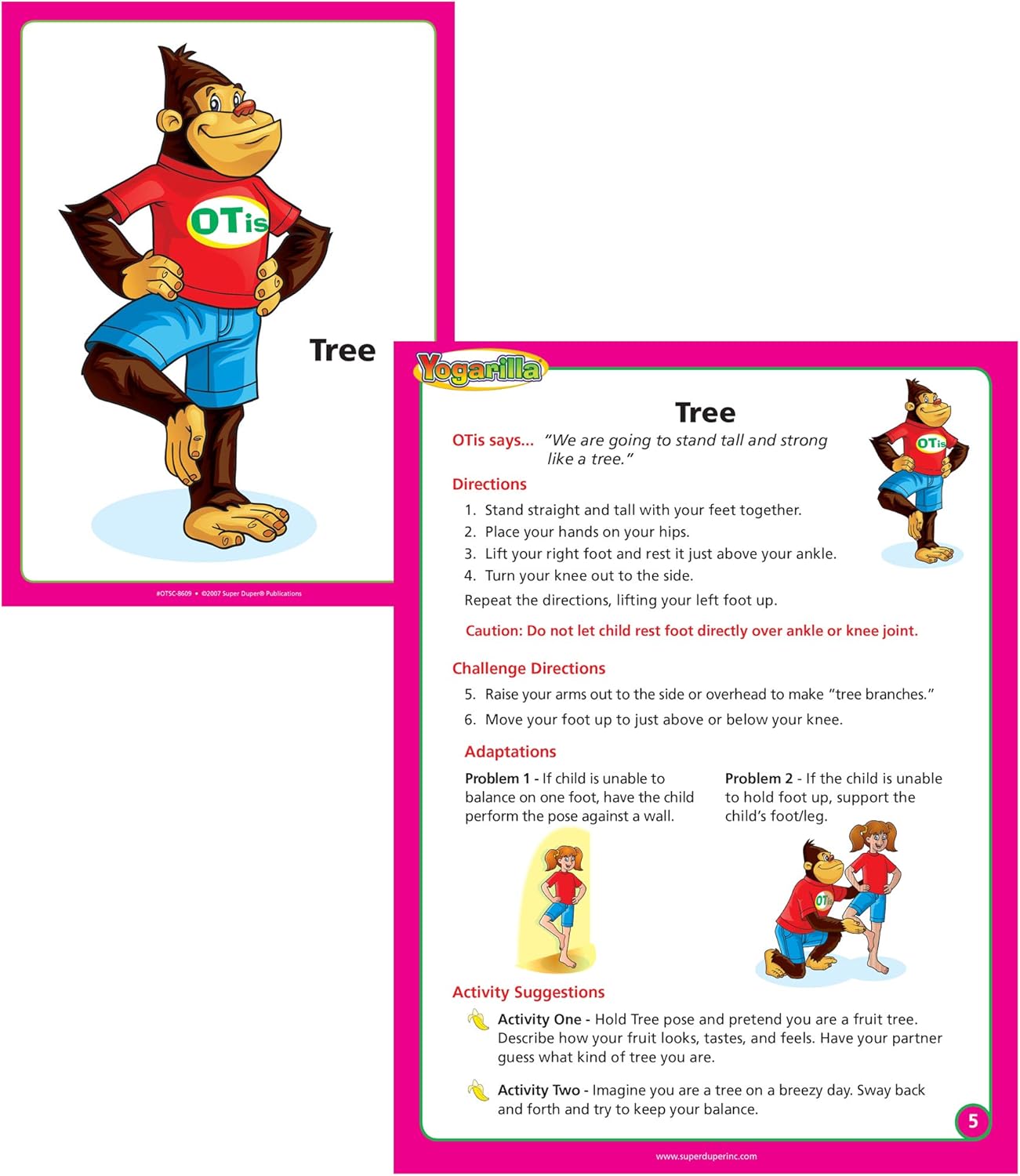 Super Duper Publications | Yogarilla® Exercise and Activities Yoga Fun Deck | Occupational Therapy Flash Cards | Core Strength and Balance Training | Educational Learning Resources or Children