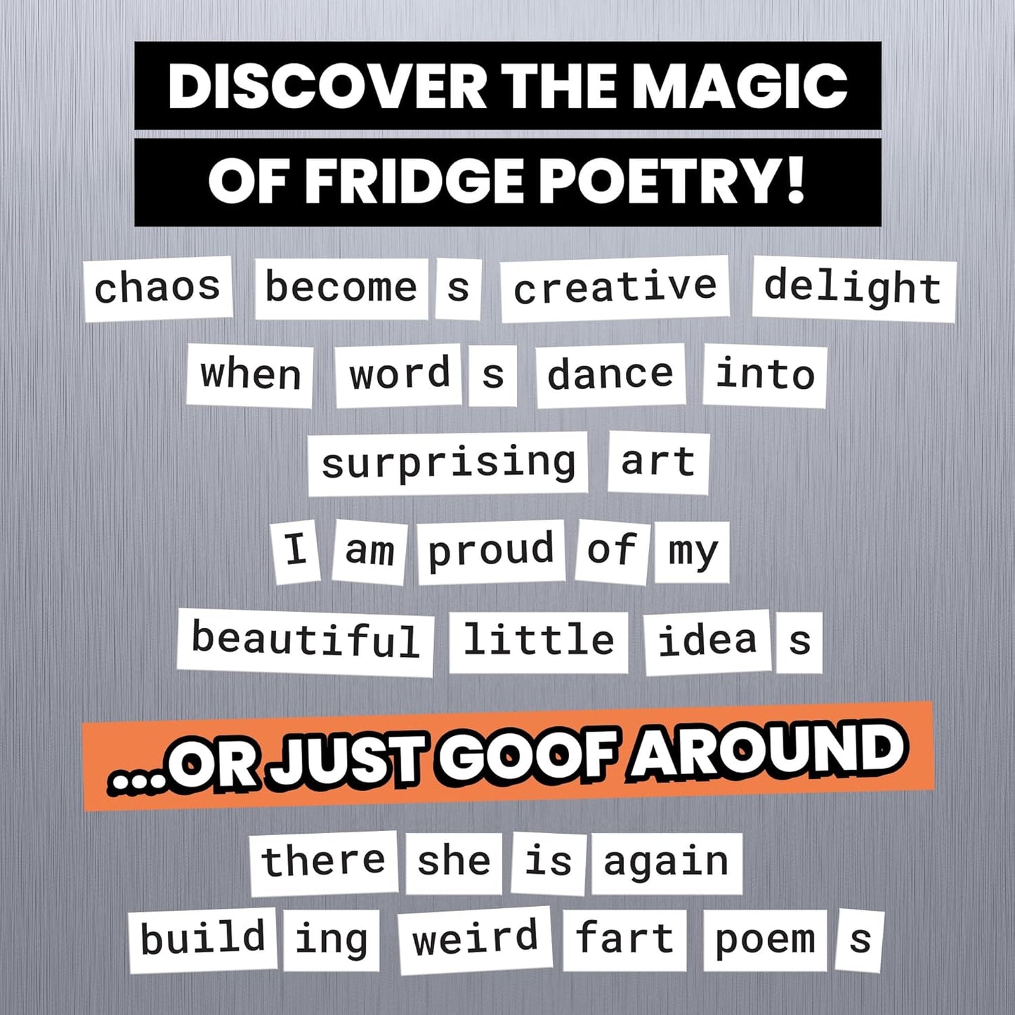 The Essential Kit of Word Magnets - Everything Needed for Fun Fridge Poetry - 797 Magnetic Words Compatible with Most Other Kits - Experience the Fun of Creative Word Play and Self Expression