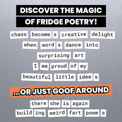 The Essential Kit of Word Magnets - Everything Needed for Fun Fridge Poetry - 797 Magnetic Words Compatible with Most Other Kits - Experience the Fun of Creative Word Play and Self Expression