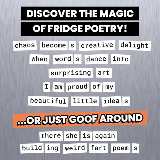 The Essential Kit of Word Magnets - Everything Needed for Fun Fridge Poetry - 797 Magnetic Words Compatible with Most Other Kits - Experience the Fun of Creative Word Play and Self Expression