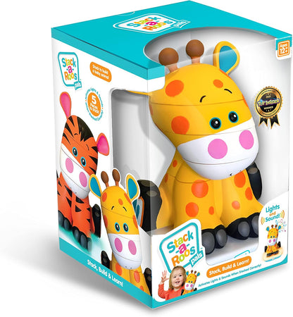 Stack-a-Roos Baby Giraffe by Salus Brands - Animal Stacking Toy, Educational Early Learning Toy for Infants Babies Toddlers, Age 12+ Months - Great Baby Gifts, STEM