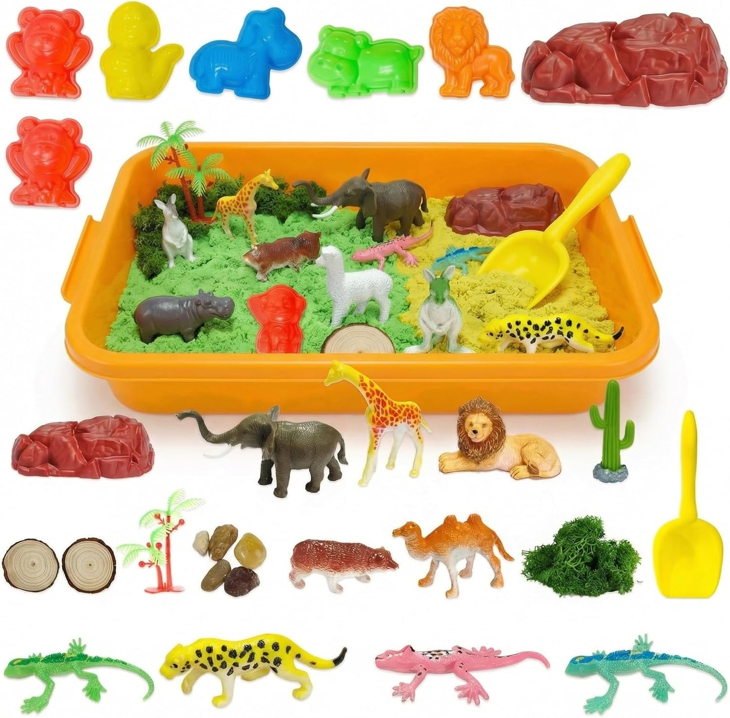 Galaxy Sensory bin, Gemstone Dig Kit,Galaxy Excavation Gem Kit with 5 Real Gemstones for Kids,Space Planet Toys STEM Science Kits,Alien Sandbox Play Set for Girls Boys 3 4 5 6 Years Old