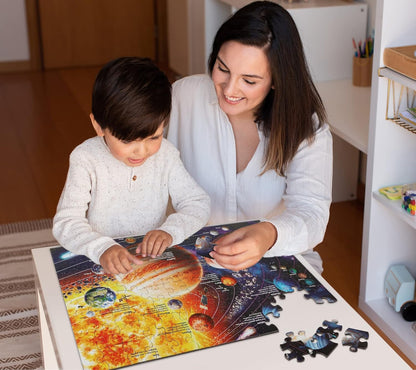 Jigsaw Puzzles for Kids Ages 3-5, 4-8, 6-8 Boys Girls - 60 Piece Construction Site - Large Piece Children Floor Jigsaw Puzzles - Science Educational Toys for 3 4 5 6 7 8 Years Old