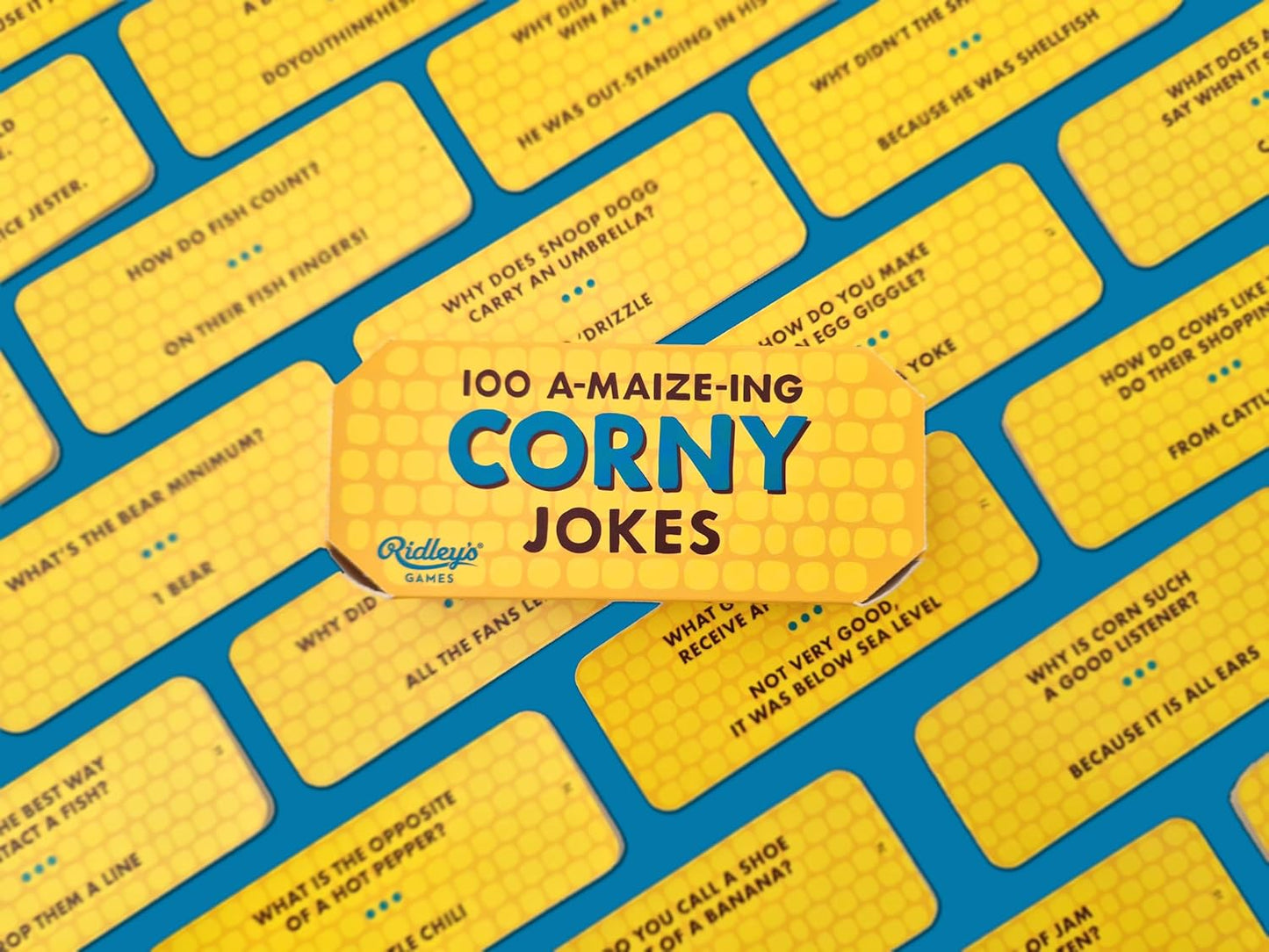 Ridley’s 100 Single Cheesy Joke Cards – Includes 100 Jokes for Kids and Adults, Funny Jokes for Family-Friendly Fun – Makes a Great Gift Idea