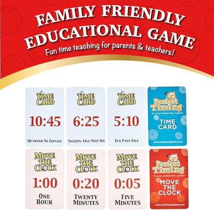 Continuum Games Perfect Timing Game - Tell Time Cooperative Board Game for Kids - Fun Educational Family Game to Learn How to Read a Clock