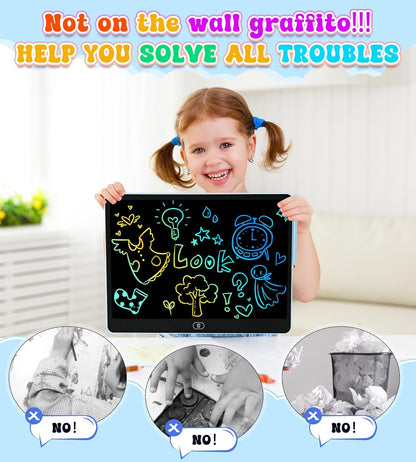 LCD Writing Tablet for Kids, 15 Inch Colorful Electronic Doodle Board for Kids Age 3+ Toys Christmas Birthday Erasable Drawing Tablet Toddler Learning Toys