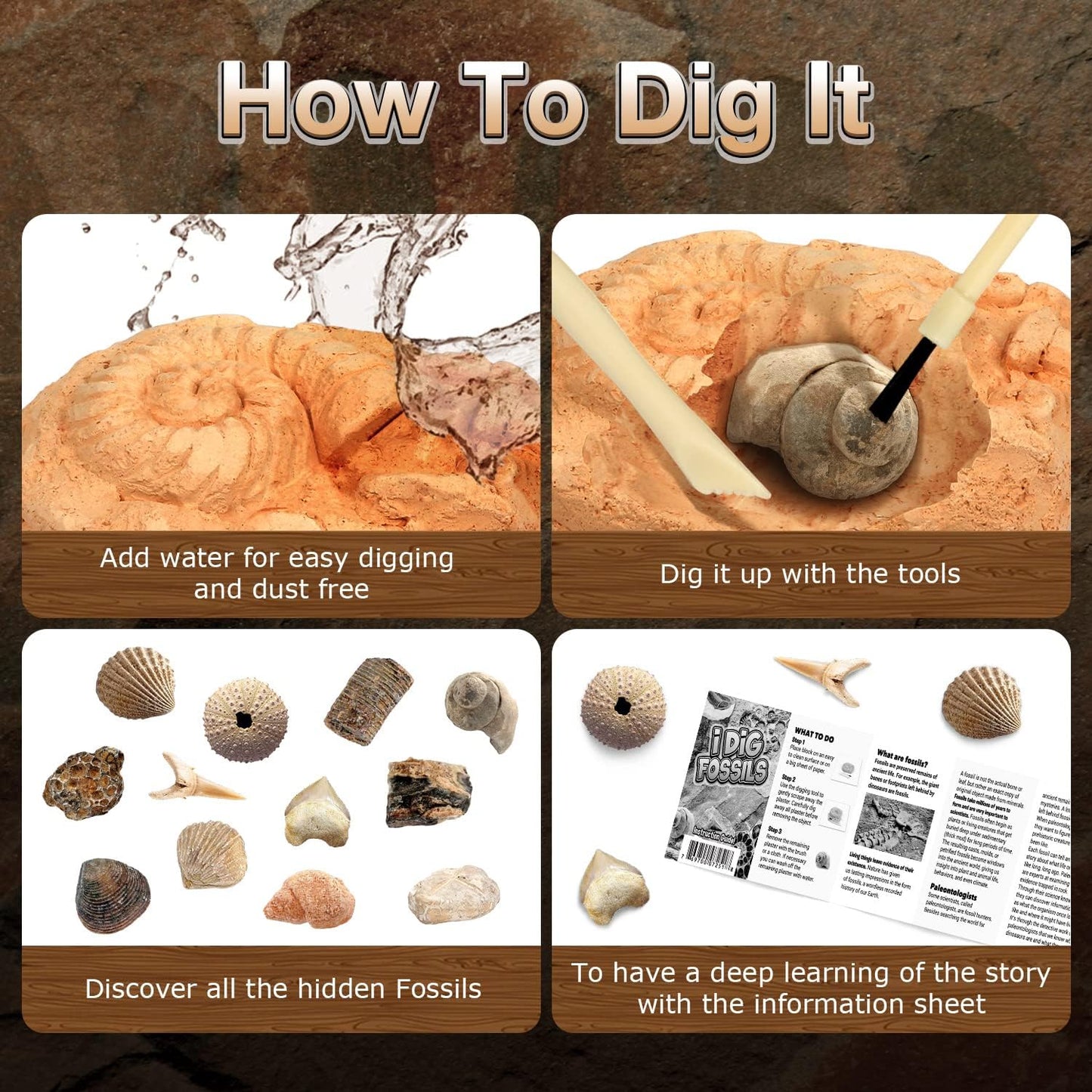 Gamerside Mineral Mining Kit Gem Dig Kit,Rock Dig Kit Dig up 12 Rock & Mineral Collection Gemstones & Crystals Diamond Mining Kit for Kids Gemology Mining Gift Rocks Minerals for Boys Girls